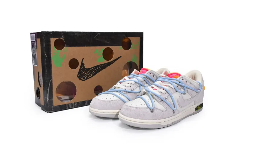 Reps StockX Shoes OFF WHITE x Nike Dunk SB Low The 50 NO.38 White Gray DJ0950-113??