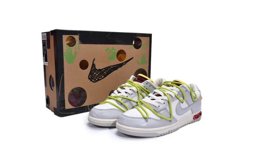 Reps StockX Shoes OFF WHITE x Nike Dunk SB Low The 50 NO.8 White Gray DM1602-106??