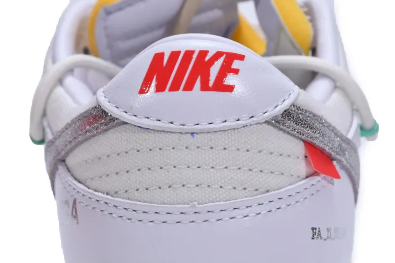 Reps StockX Shoes OFF WHITE x Nike Dunk SB Low The 50 NO.1 Silver White DM1602-127??