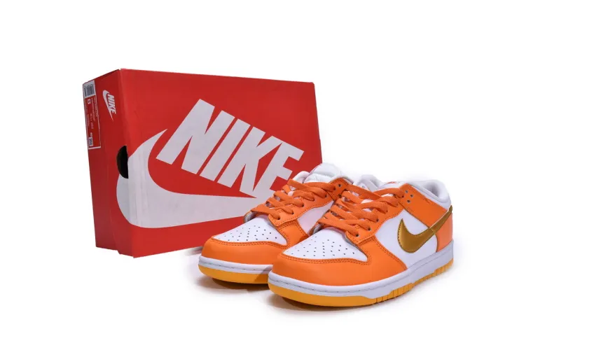 Reps StockX Shoes Nike Dunk Low White/Orange Blaze-Gold CU1726-002??