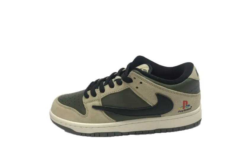 Reps StockX Shoes Travis Scott x PlayStation x Nike Dunk Low SP Yellow Green CU1726-100??
