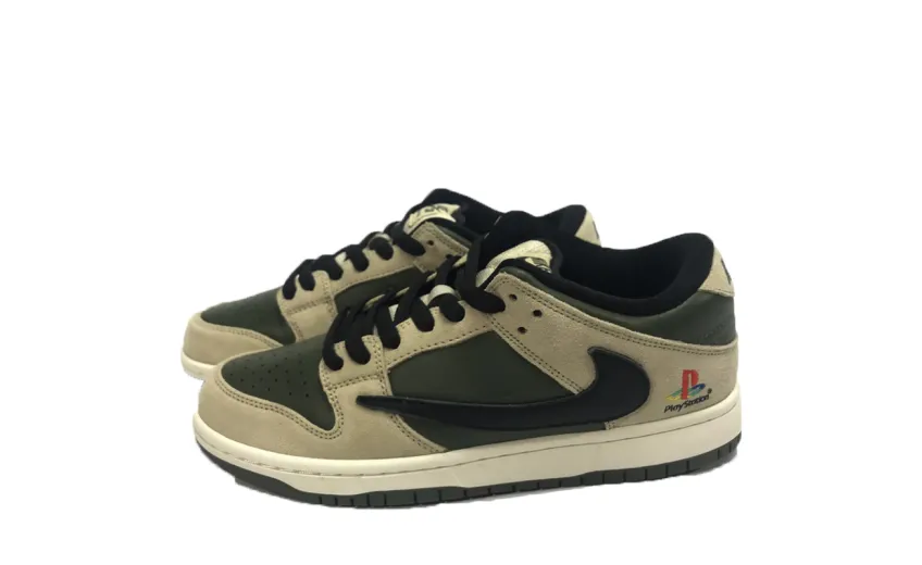 Reps StockX Shoes Travis Scott x PlayStation x Nike Dunk Low SP Yellow Green CU1726-100??