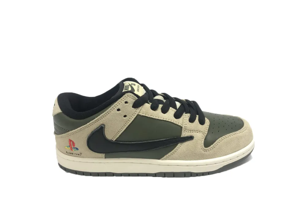 Reps StockX Shoes Travis Scott x PlayStation x Nike Dunk Low SP Yellow Green CU1726-100??