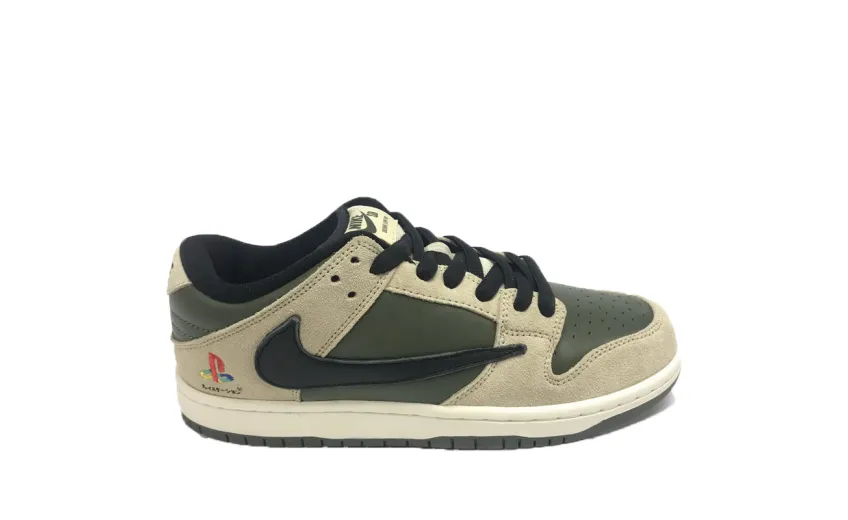 Reps StockX Shoes Travis Scott x PlayStation x Nike Dunk Low SP Yellow Green CU1726-100??
