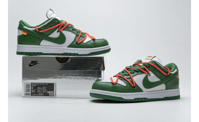 Reps StockX Shoes OFF-WHITE x Nike Dunk SB Low Pine Green CT0856-100??