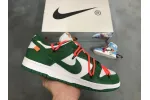 Reps StockX Shoes OFF-WHITE x Nike Dunk SB Low Pine Green CT0856-100??