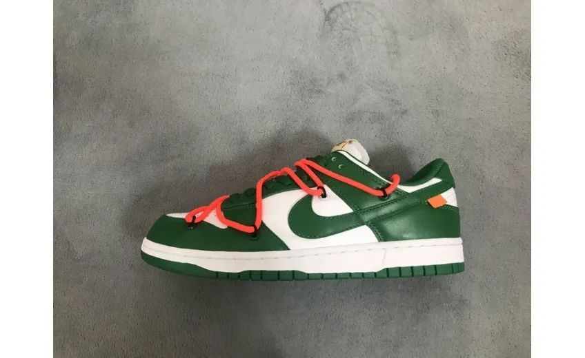Reps StockX Shoes OFF-WHITE x Nike Dunk SB Low Pine Green CT0856-100??