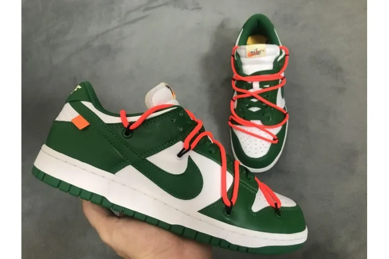 Reps StockX Shoes OFF-WHITE x Nike Dunk SB Low Pine Green CT0856-100??