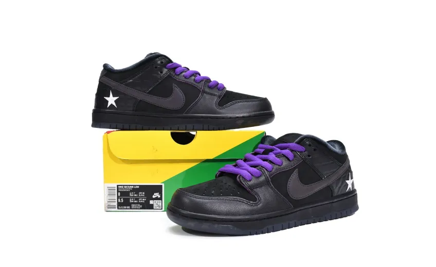 Reps StockX Shoes Familia x Nike SB Dunk Low First Avenue Black Purple DJ1159-001??