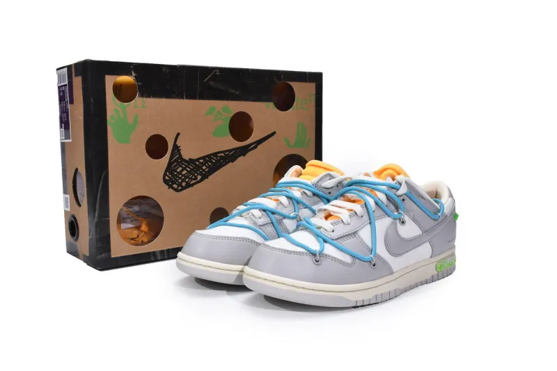 Reps StockX Shoes OFF WHITE x Nike Dunk SB Low The 50 NO.2 White Gray DM1602-115??