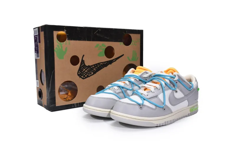 Reps StockX Shoes OFF WHITE x Nike Dunk SB Low The 50 NO.2 White Gray DM1602-115??