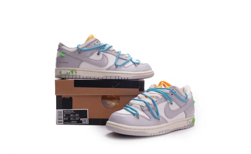 Reps StockX Shoes OFF WHITE x Nike Dunk SB Low The 50 NO.2 White Gray DM1602-115??
