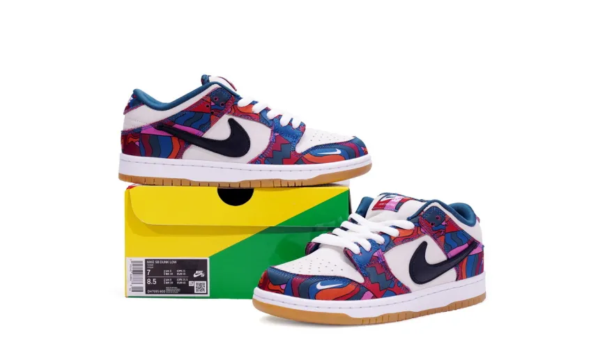 Reps StockX Shoes Parra x Nike SB Dunk Low Pro QS Abstract Art Red Blue DH7695-600??