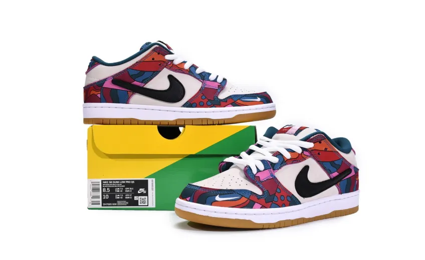 Reps StockX Shoes Parra x Nike SB Dunk Low Pro QS Abstract Art Red Blue DH7695-600??