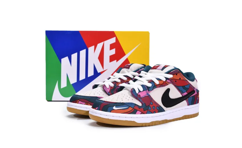 Reps StockX Shoes Parra x Nike SB Dunk Low Pro QS Abstract Art Red Blue DH7695-600??