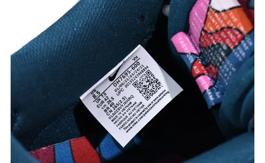 Reps StockX Shoes Parra x Nike SB Dunk Low Pro QS Abstract Art Red Blue DH7695-600??