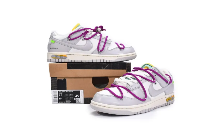 Reps StockX Shoes OFF WHITE x Nike Dunk SB Low The 50 NO.21 White Gray DM1602-100??