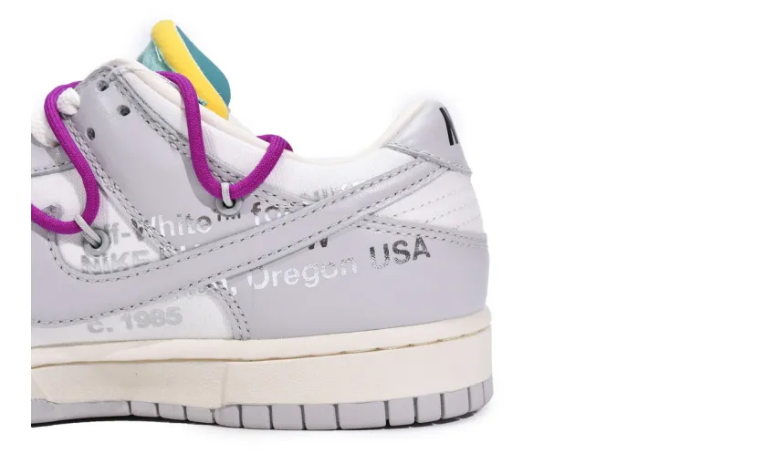 Reps StockX Shoes OFF WHITE x Nike Dunk SB Low The 50 NO.21 White Gray DM1602-100??