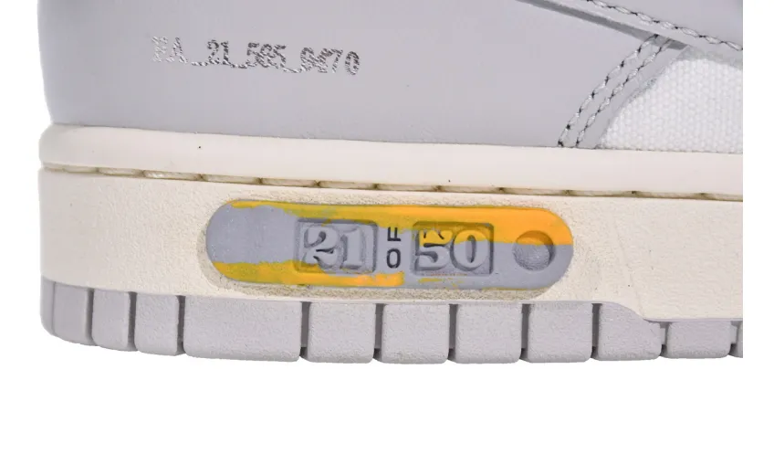 Reps StockX Shoes OFF WHITE x Nike Dunk SB Low The 50 NO.21 White Gray DM1602-100??
