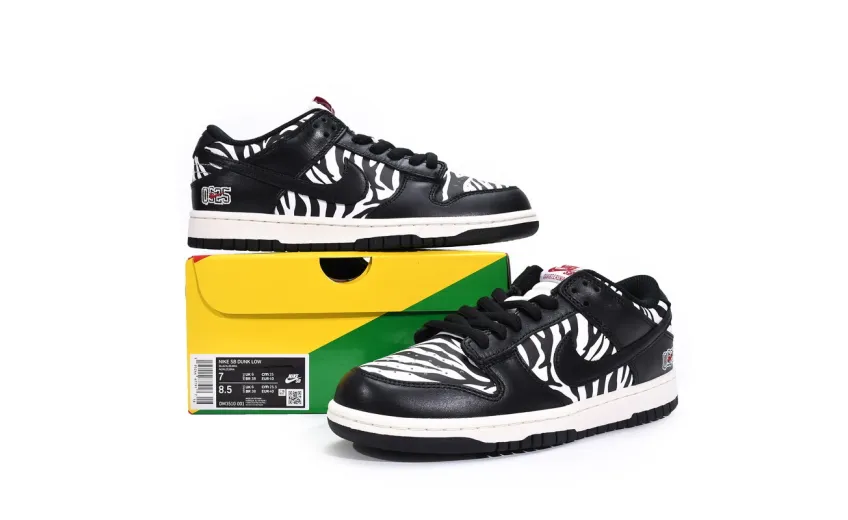 Reps StockX Shoes Quartersnacks x Nike SB Dunk Low Zebra DM3510-001??