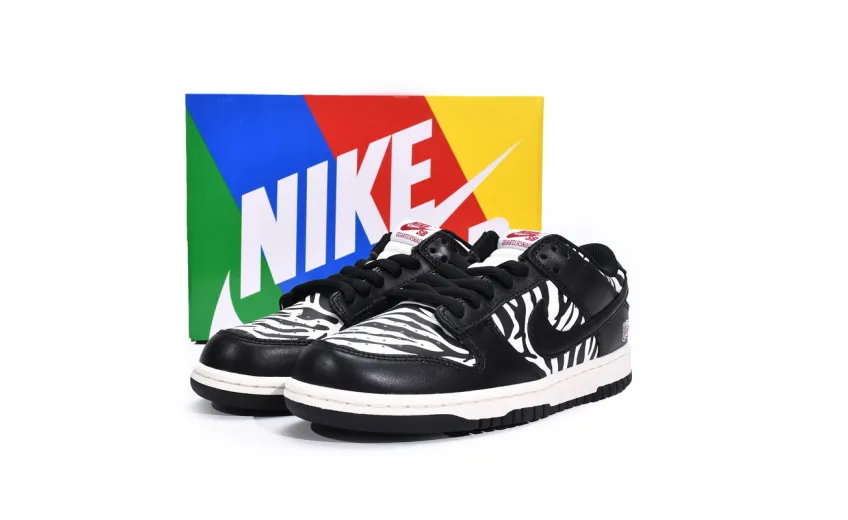 Reps StockX Shoes Quartersnacks x Nike SB Dunk Low Zebra DM3510-001??