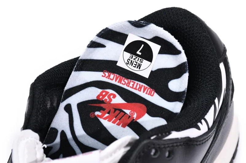 Reps StockX Shoes Quartersnacks x Nike SB Dunk Low Zebra DM3510-001??