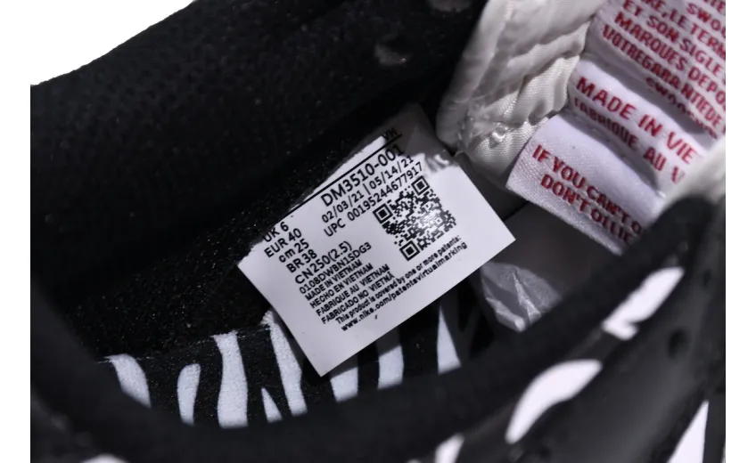 Reps StockX Shoes Quartersnacks x Nike SB Dunk Low Zebra DM3510-001??