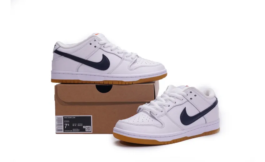 Reps StockX Shoes Nike SB Dunk Low Pro Orange Label White Navy CZ2249-100??