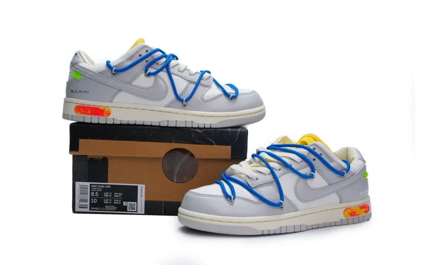 Reps StockX Shoes OFF WHITE x Nike Dunk SB Low The 50 NO.10 White Gray DM1602-112??
