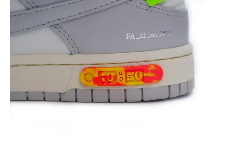 Reps StockX Shoes OFF WHITE x Nike Dunk SB Low The 50 NO.10 White Gray DM1602-112??