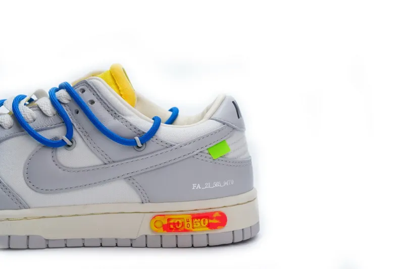 Reps StockX Shoes OFF WHITE x Nike Dunk SB Low The 50 NO.10 White Gray DM1602-112??
