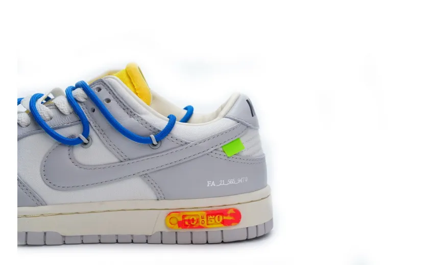Reps StockX Shoes OFF WHITE x Nike Dunk SB Low The 50 NO.10 White Gray DM1602-112??