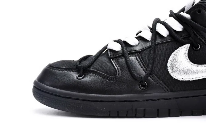 Reps StockX Shoes OFF WHITE x Nike Dunk SB Low The 50 NO.50 Black Silver DM1602-001??