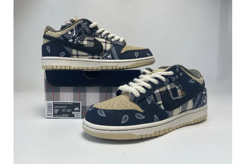 Reps StockX Shoes Travis Scott x Nike SB Dunk Low Cashew CT5053-001??