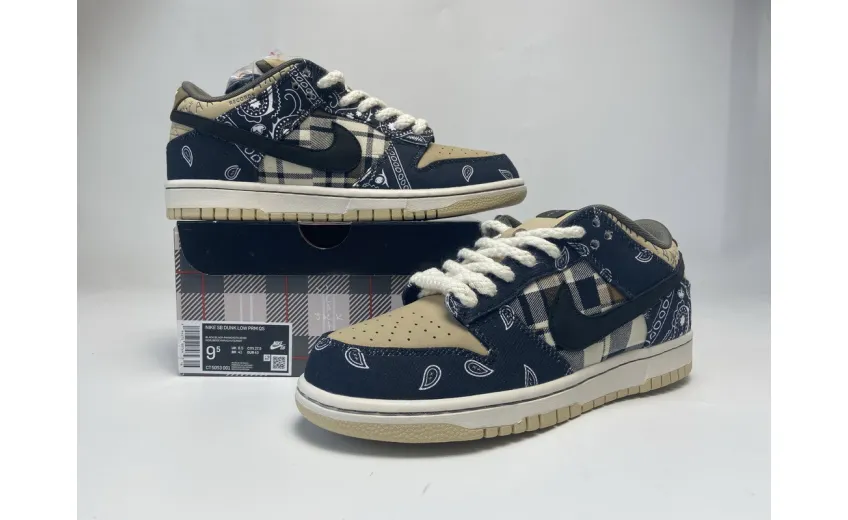 Reps StockX Shoes Travis Scott x Nike SB Dunk Low Cashew CT5053-001??