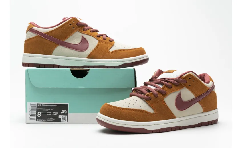 Reps StockX Shoes Nike SB Dunk Low Pro Dark Russet Cedar BQ6817-202??