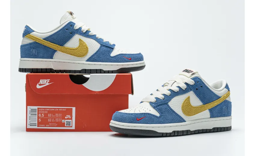 Reps StockX Shoes Kasina x Nike Dunk Low “80s Bus” Blue Gold CZ6501-100??