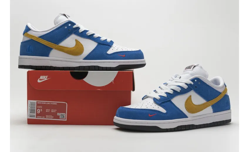 Reps StockX Shoes Kasina x Nike Dunk Low “80s Bus” Blue Yellow CZ6501-100??