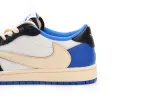 Reps StockX Shoes Travis Scott x Fragment Design x Air Jordan 1 Low Blue Black DM7866-140 ??