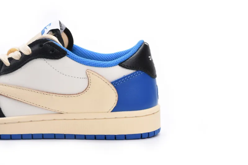 Reps StockX Shoes Travis Scott x Fragment Design x Air Jordan 1 Low Blue Black DM7866-140 ??