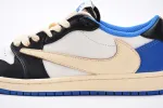 Reps StockX Shoes Travis Scott x Fragment Design x Air Jordan 1 Low Blue Black DM7866-140 ??