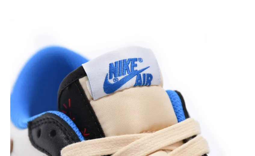 Reps StockX Shoes Travis Scott x Fragment Design x Air Jordan 1 Low Blue Black DM7866-140 ??