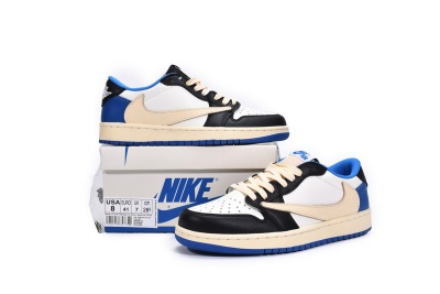 Fragment Design x Travis Scott x Air Jordan 1 Retro Low DM7866-140  02