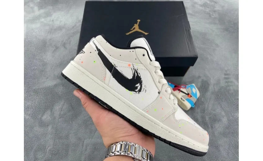 Reps StockX Shoes Air Jordan 1 Low SE Paint Splatter DH3295-100??