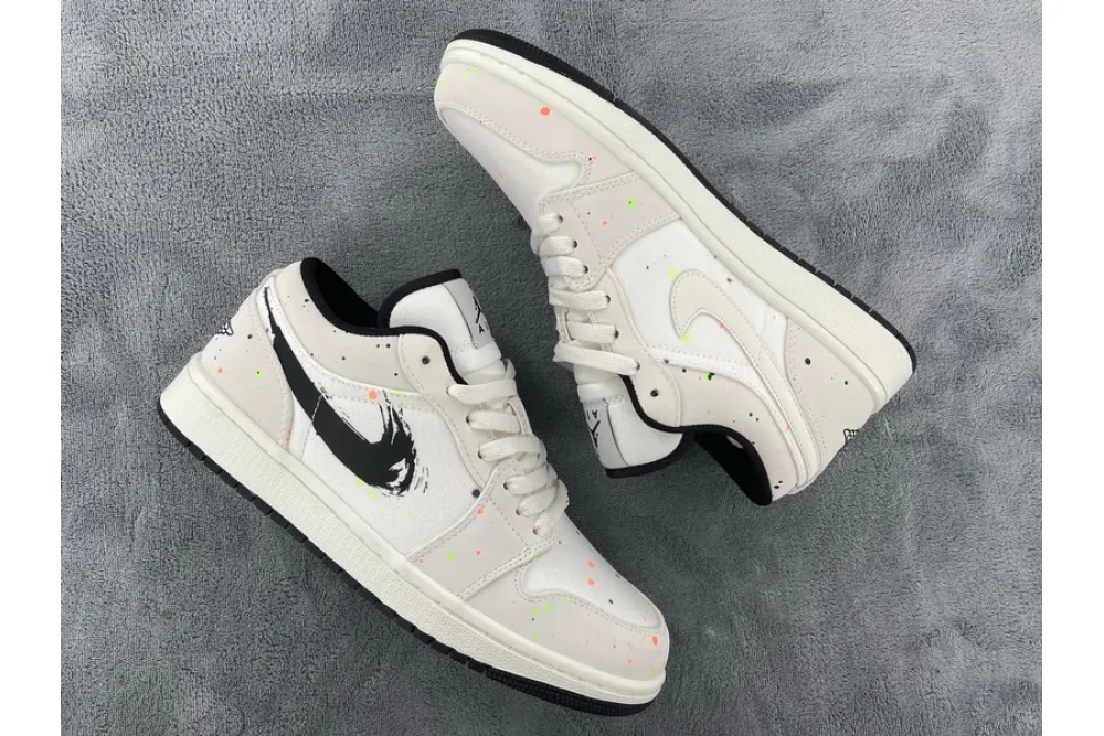 Reps StockX Shoes Air Jordan 1 Low SE Paint Splatter DH3295-100??