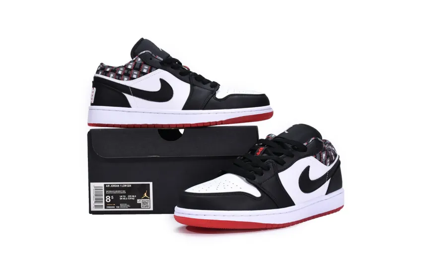 Reps StockX Shoes Air Jordan 1 Low Quai 54 White Black DM0095-106??