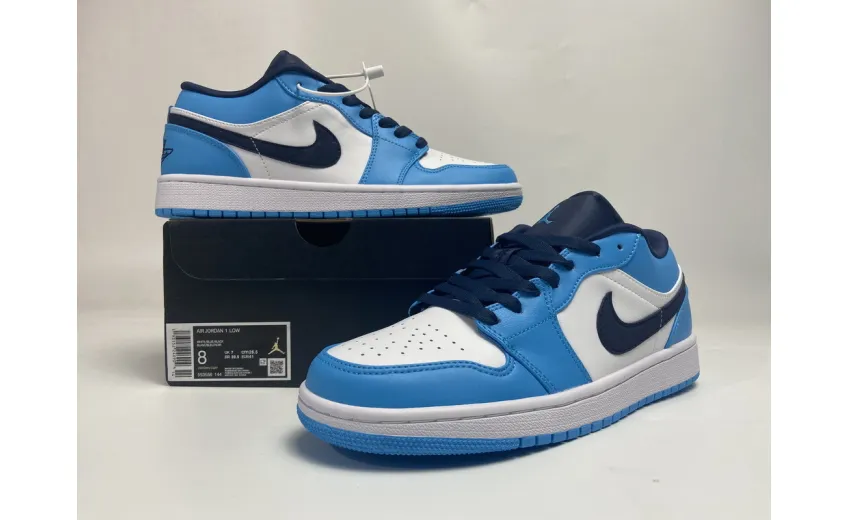 Reps StockX Shoes Air Jordan 1 Low UNC Blue 553558-144??
