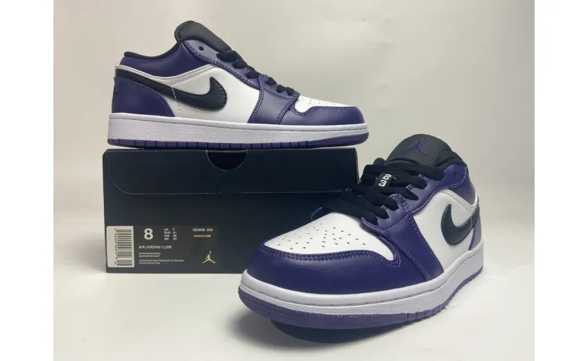 Reps StockX Shoes Air Jordan 1 Low Court Purple 553558-500??