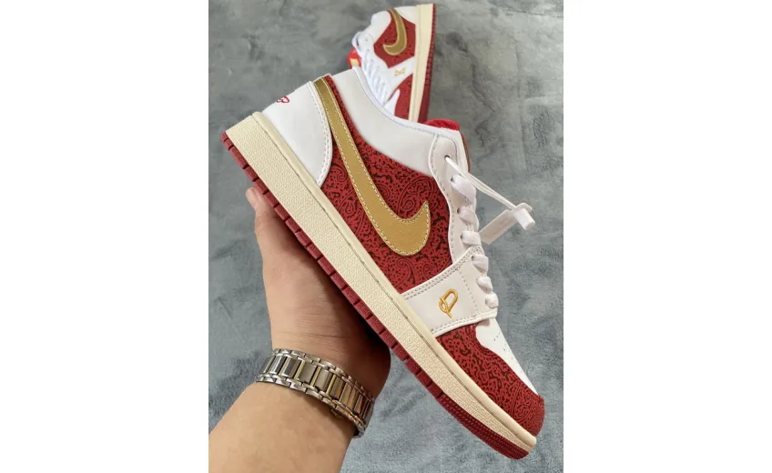 Reps StockX Shoes Air Jordan 1 Low SE“Spades” Gold DJ5185-100??