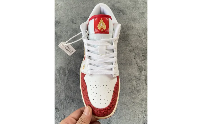 Reps StockX Shoes Air Jordan 1 Low SE“Spades” Gold DJ5185-100??